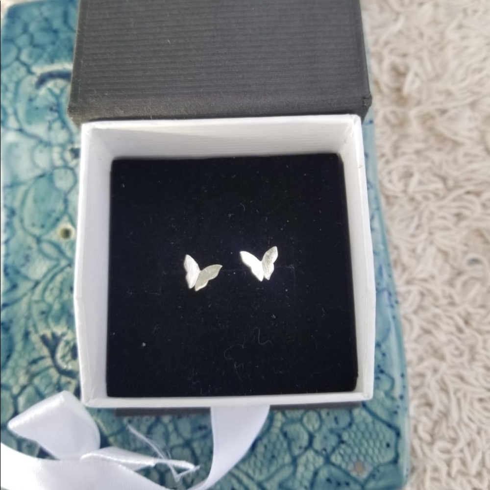 925 Sterling Silver Butterfly Earrings